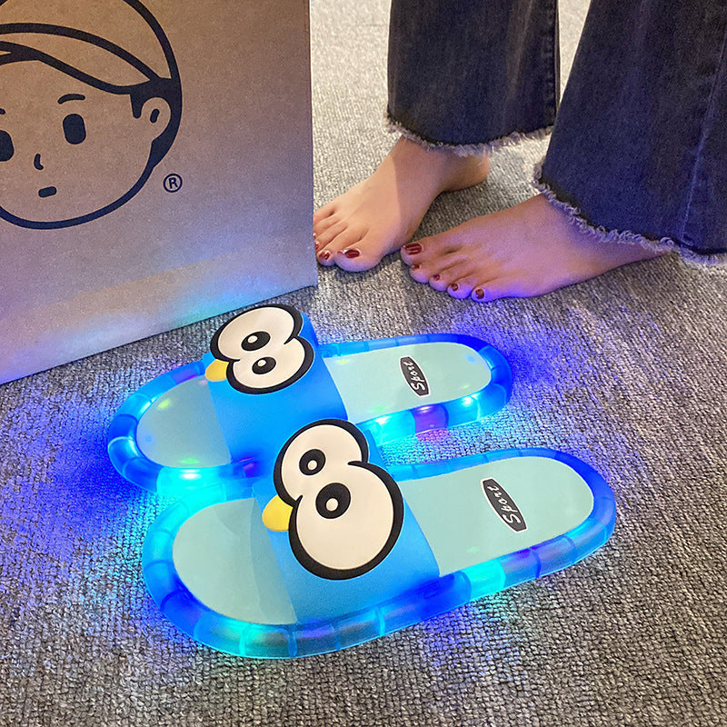 👣Søte tøfler med tegneseriefigurer som lyser