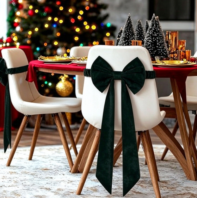 ⏳🔥50 % RABATT I BEGRENSET TID! ⏰🎀Stor julebue i fløyel – elegant dekorasjon til juletreet og hjemmet