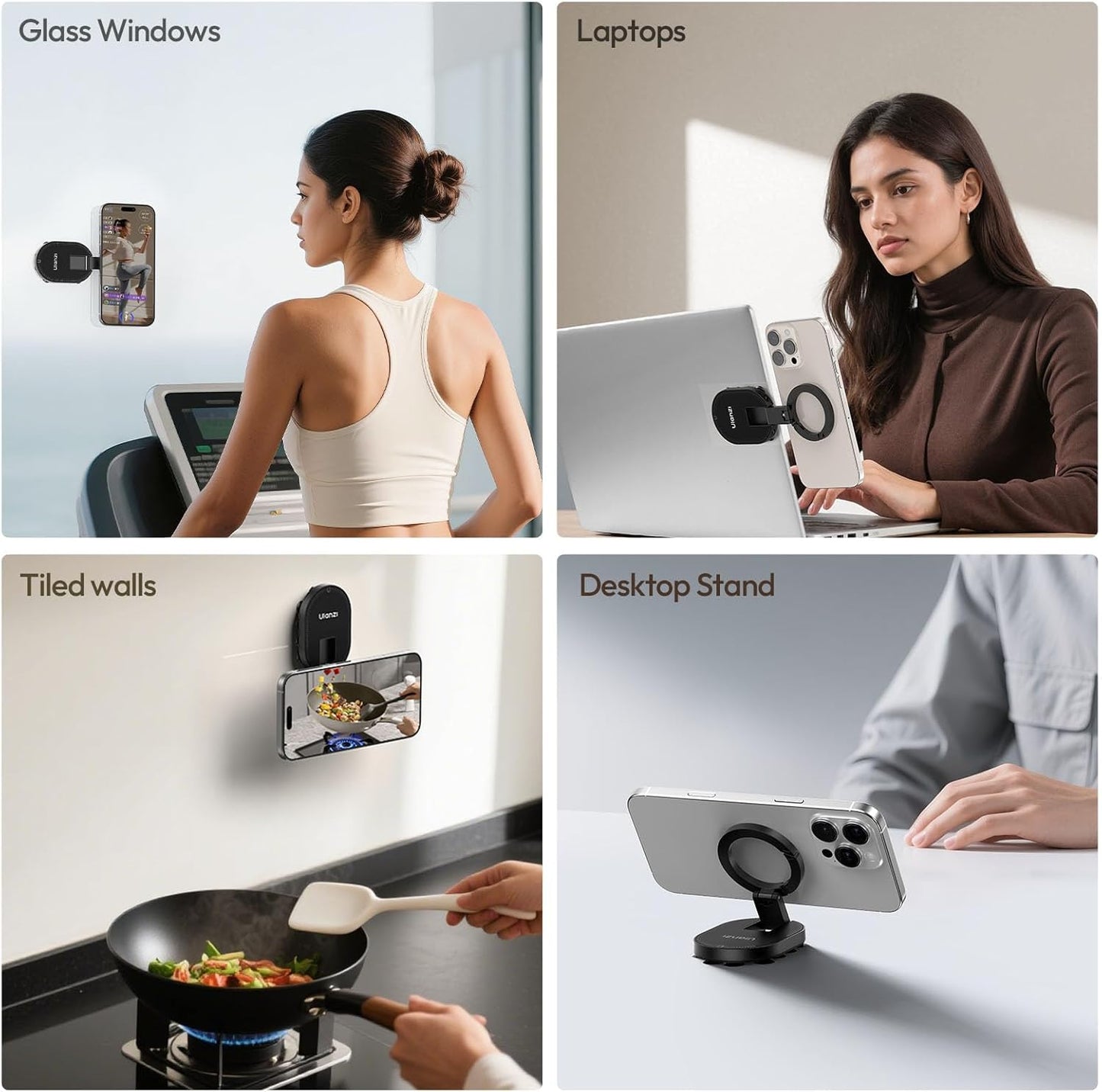 🔥 3-i-1 magnetisk telefonholder med sugekopp