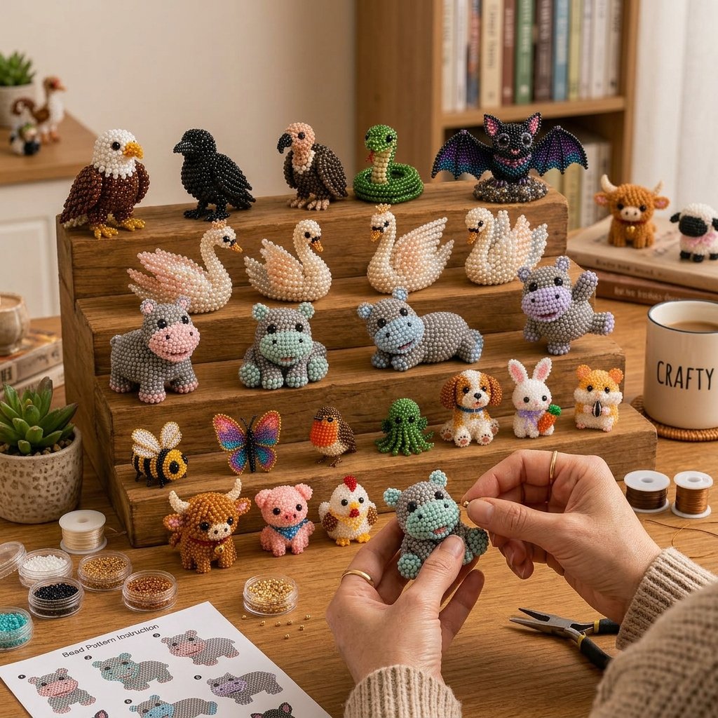 🧵✨ Lite DIY-sett med 3D-perledyr
