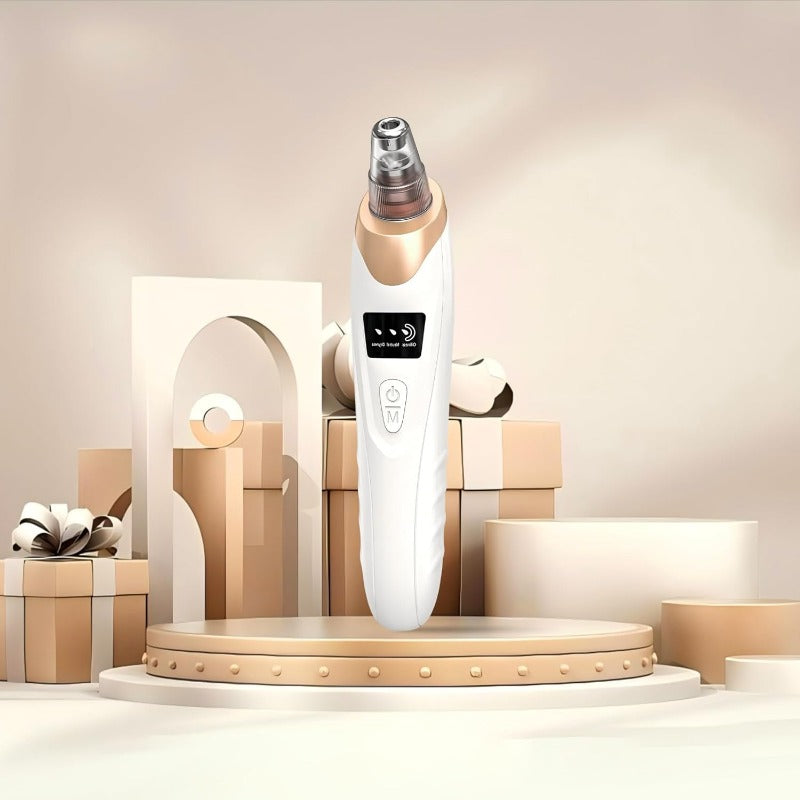 Oppladbar porestøvsuger - 6-i-1 hudormfjerner med smart skjerm og ekstraksjonssett