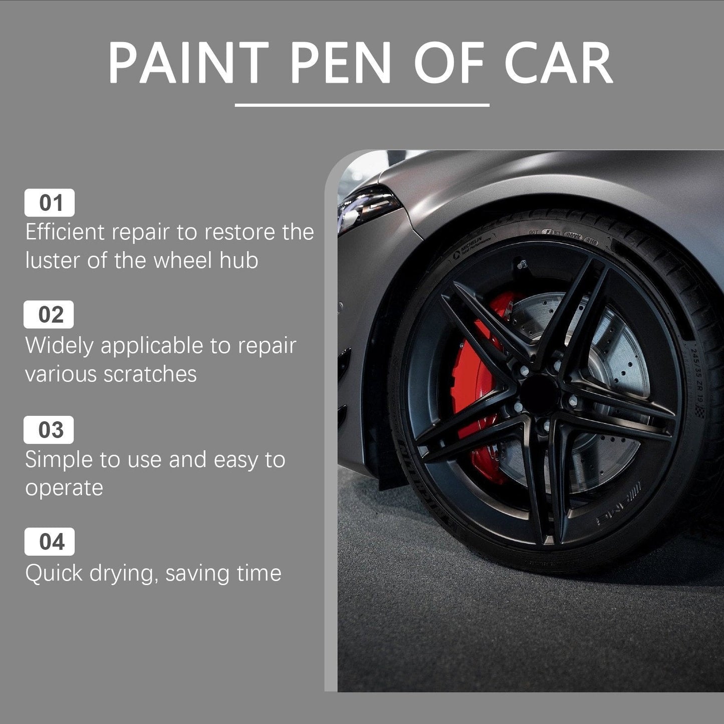 ✨ 50 % RABATT AKKURAT NÅ! 🚗 Magisk bilskrapepenn – Reparer riper på felger på få minutter – Permanent formel som ikke renner