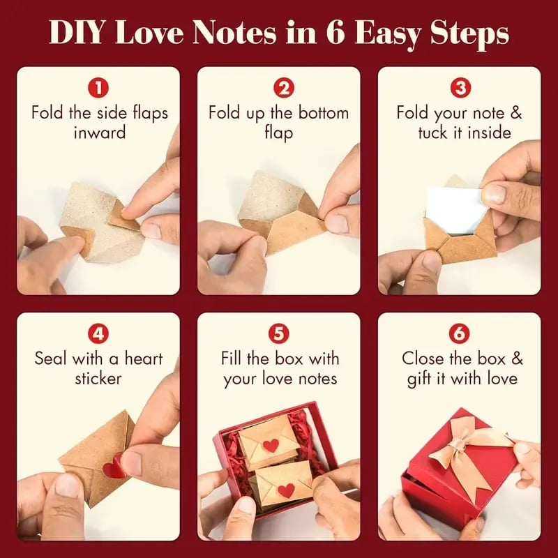 💖🌹DIY kjærlighetsbrevkasse – med kort og konvolutter✨