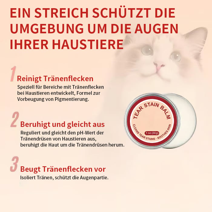 👀✨PET-krem og børstesett for beskyttelse mot tåreflekker 🐱🐶 for hunder og katter