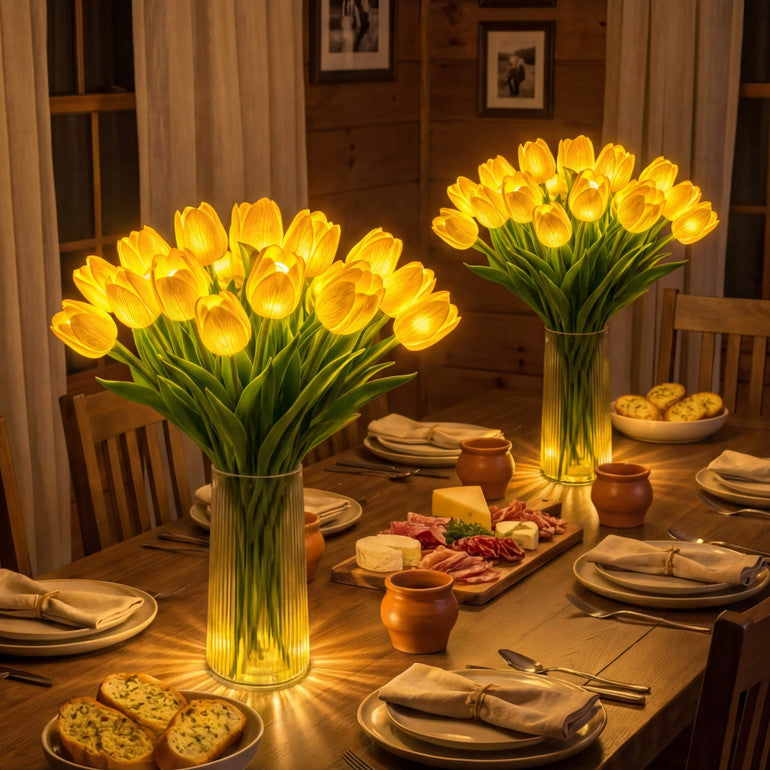 En strålende romantisk tulipanlamp