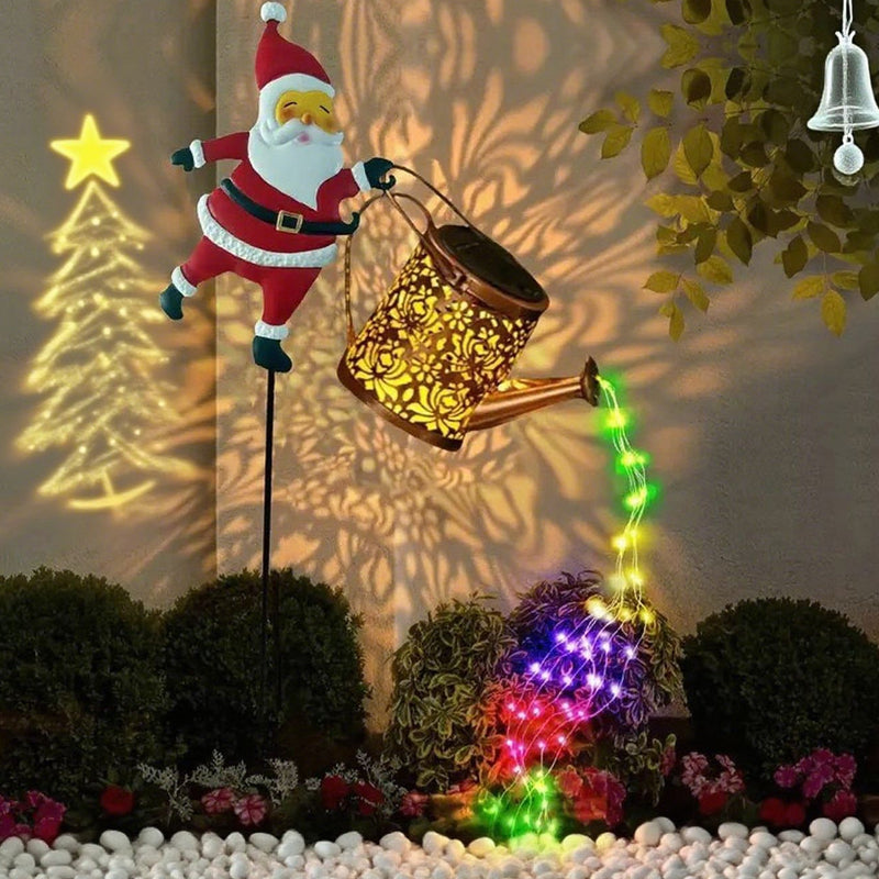 ⏰Solcelledrevet hagelampe i form av julenissen🎅🎄