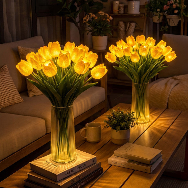 En strålende romantisk tulipanlamp