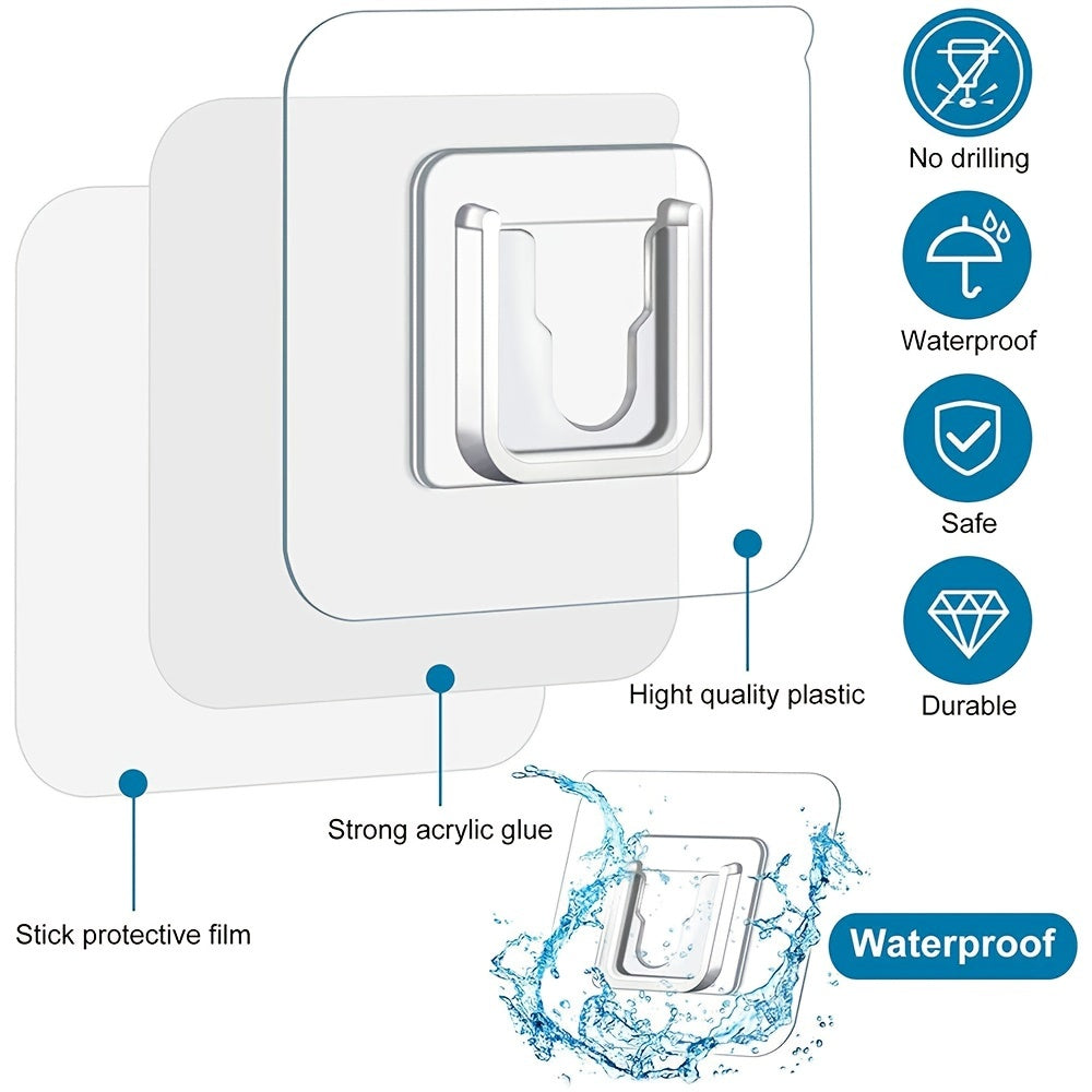 (🔥 Lägsta erbjudande 🔥 )-Transparenta dubbelsidiga självhäftande väggkrokar