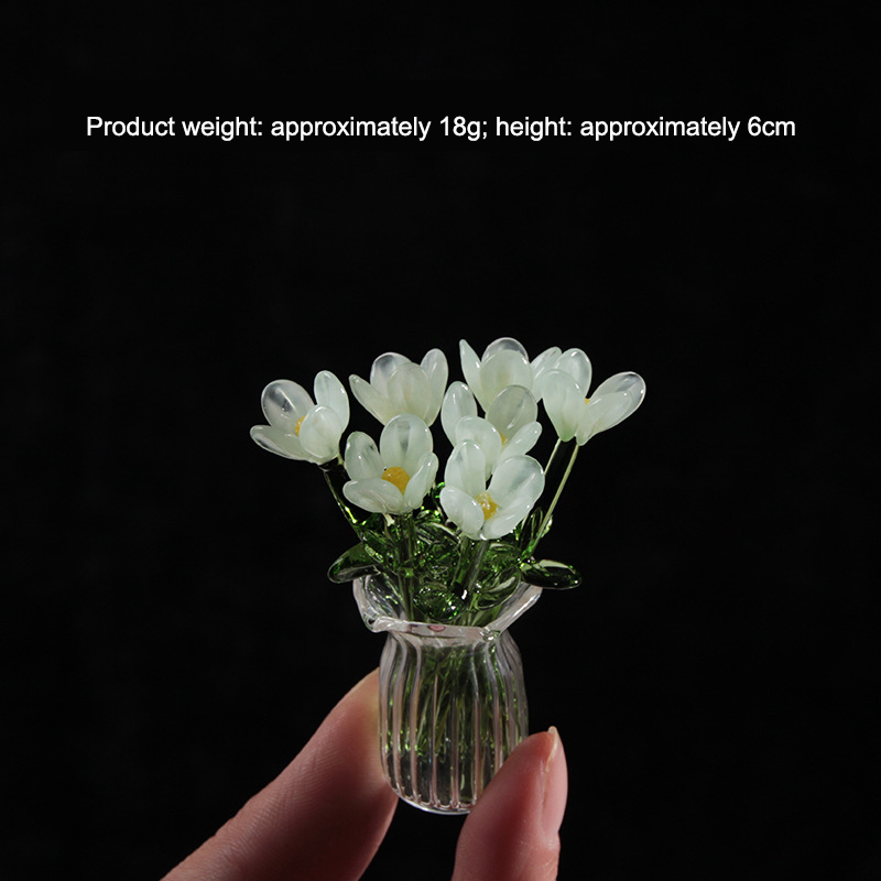 Blomsterpynt i glass