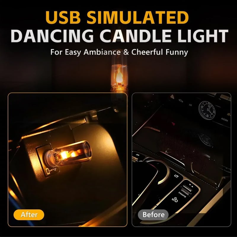 🔥USB-lampe med realistisk flamme