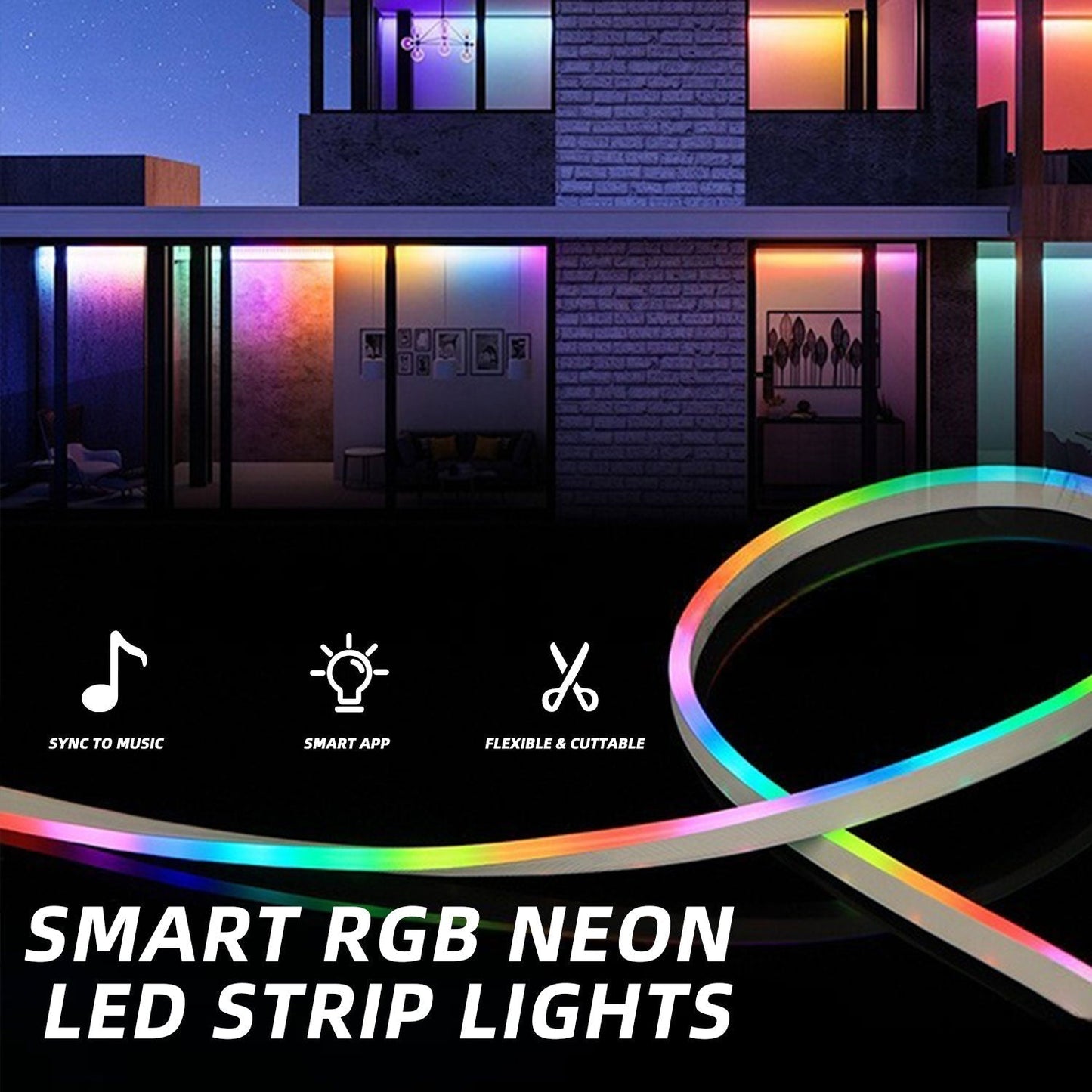 Intelligente RGB neon LED-lysstrimler