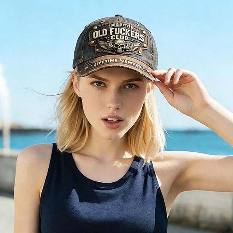 Old Fuckers Club Vintage Brodert Cap