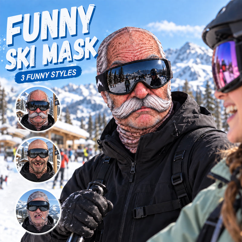 🎁😂 Morsom, realistisk skimaske – den perfekte gaven til vinterentusiaster! ⛄