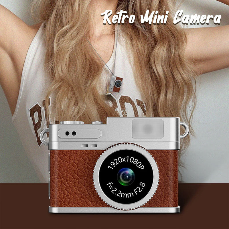 📸✨ Retro minikamera – Kompakt kamera i vintage-stil for skarpe, spontane øyeblikksbilder! ✨🎞️