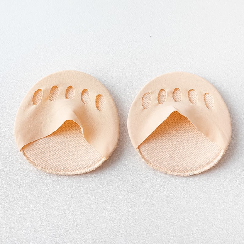 👠✨ Femtårs forfotputer for kvinner | Støtdempende innleggssåler for høye hæler | Svart/Beige