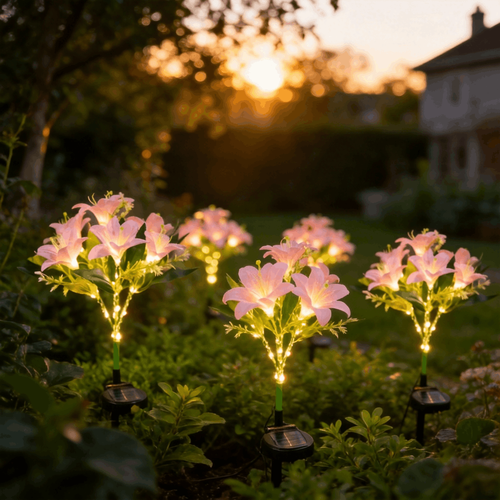 🌸Solcellsdrivna blomsterstake-lampor – vattentät trädgårdsdekoration