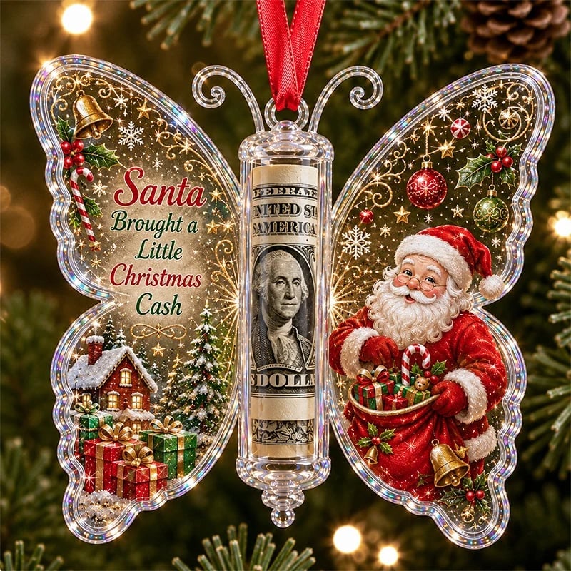 🦋💵 Julegave med sommerfuglpynt – Pengeholder til jul som minnesmerke 🎄✨