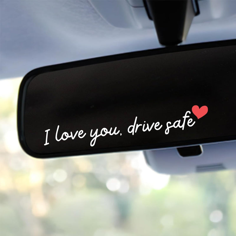 Speilklistremerker «I Love You Drive Safe» / Klistremerker til speilet «I Love You Drive Safe