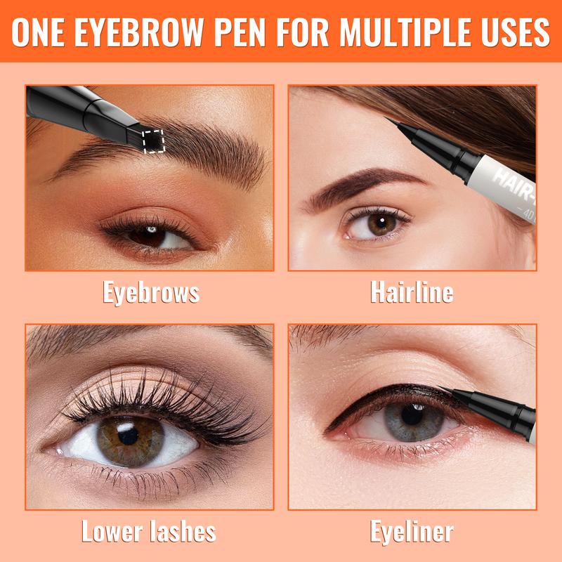 🌟 Oppnå perfekte bryn - ✨ 4D brynpenn - for naturlige, perfekte øyenbryn og eyeliner hele dagen! 💁‍♀