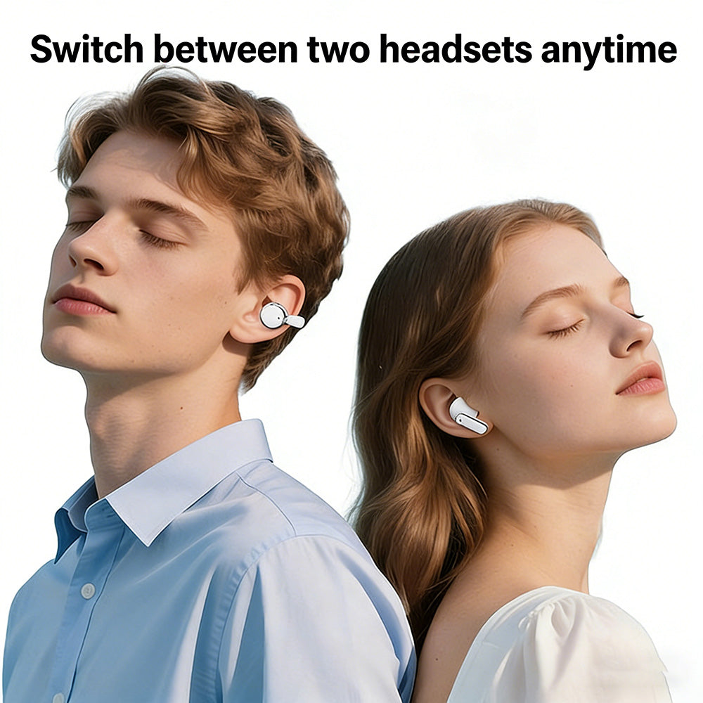 2-i-1 trådløse Bluetooth-ørepropper med øreklips og ørepropper | 30 timers spilletid