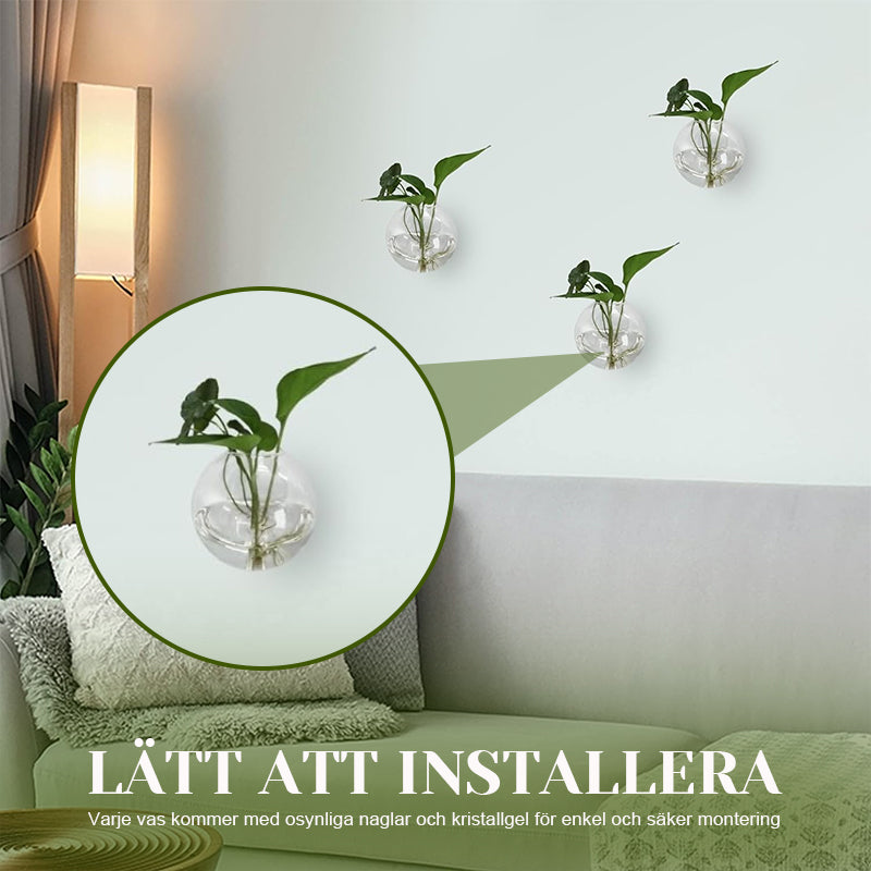 Kreativ veggmontert vase