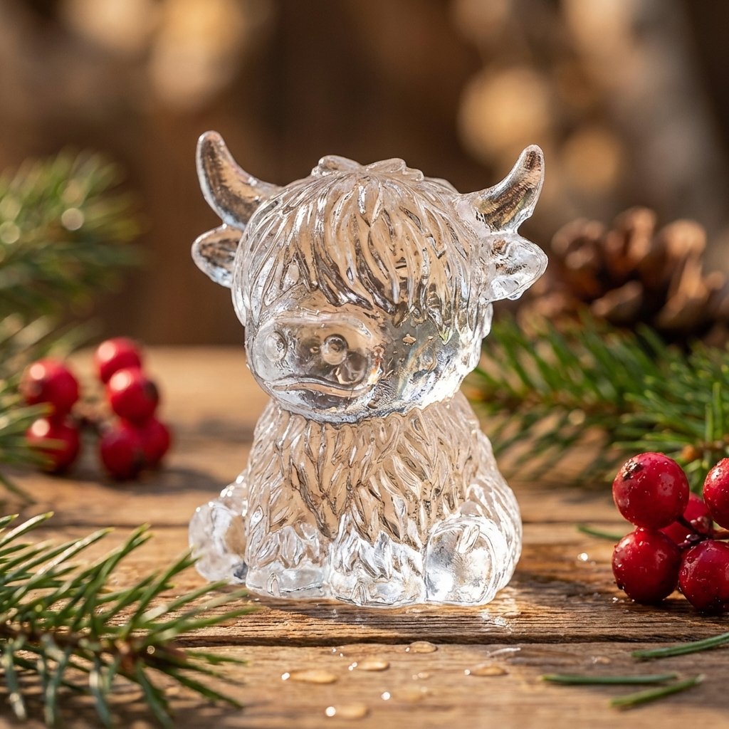 🐮 Mini isbitform av høylandsku – Søt 3D-is til drinker, fester og gave