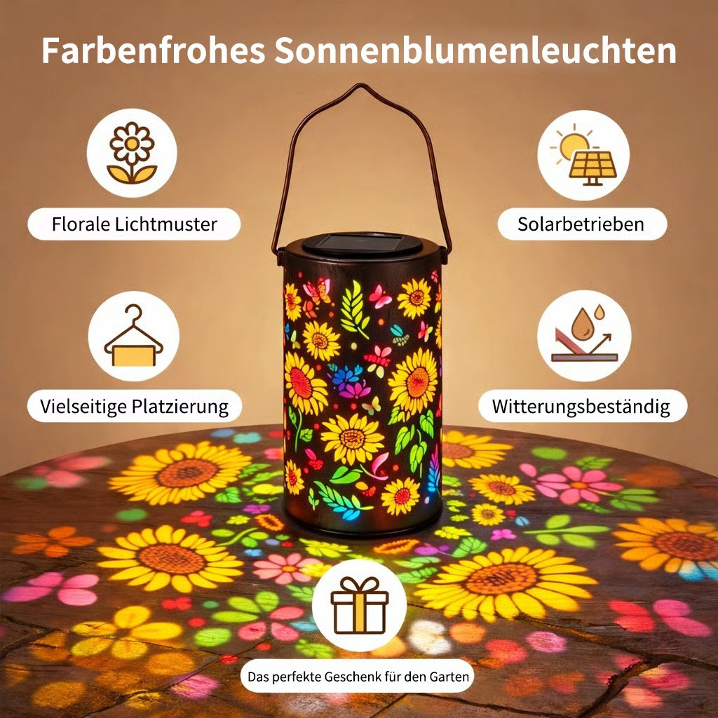 🌞Fargerik solcelledrevet hagelykt med solsikkelyseffekt