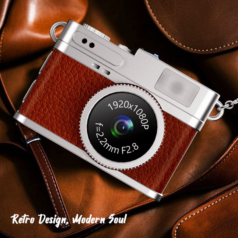 📸✨ Retro minikamera – Kompakt kamera i vintage-stil for skarpe, spontane øyeblikksbilder! ✨🎞️