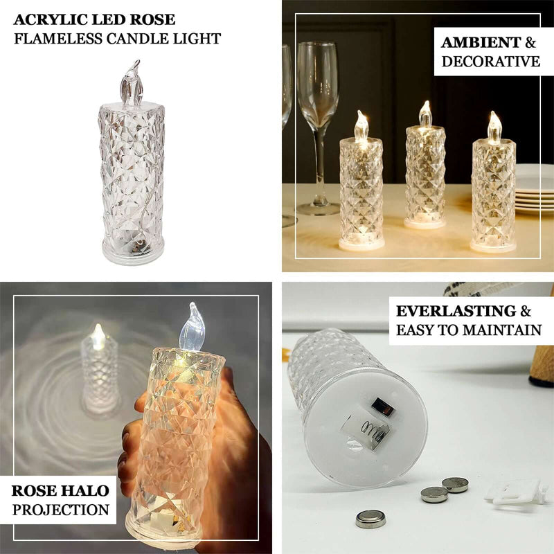 ✨ Crystal Rose Candle Light - romantisk glød uten rot