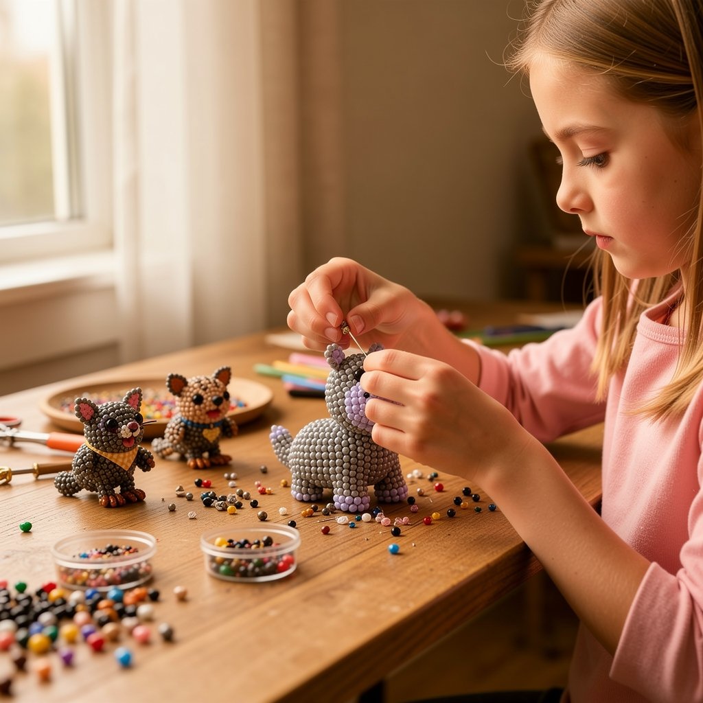 🧵✨ Lite DIY-sett med 3D-perledyr