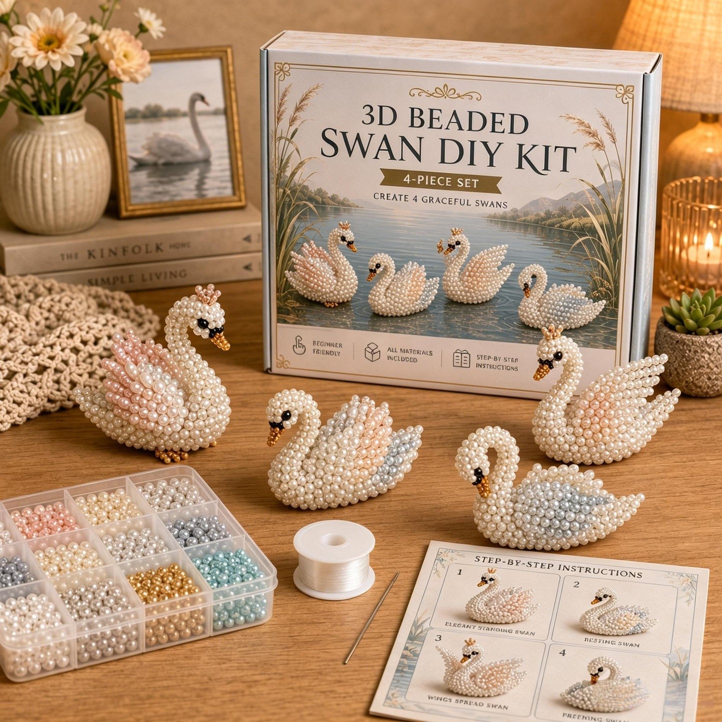 🧵✨ Lite DIY-sett med 3D-perledyr