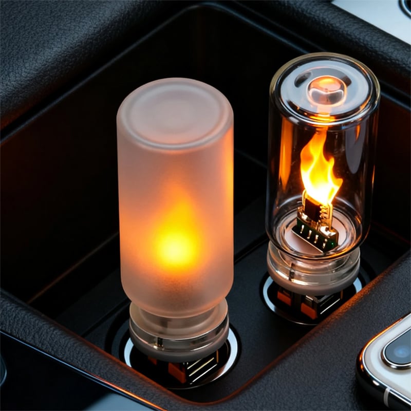 🔥USB-lampe med realistisk flamme