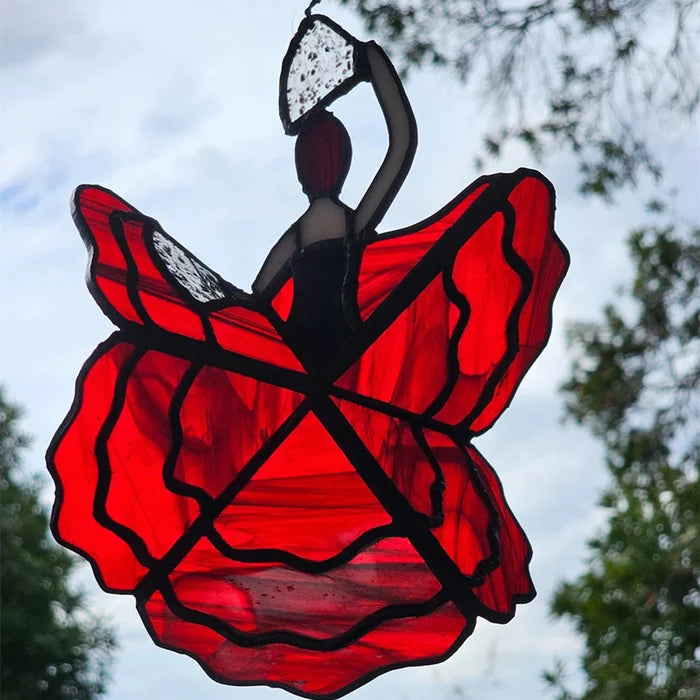Roterende hengemaskin for farget glass