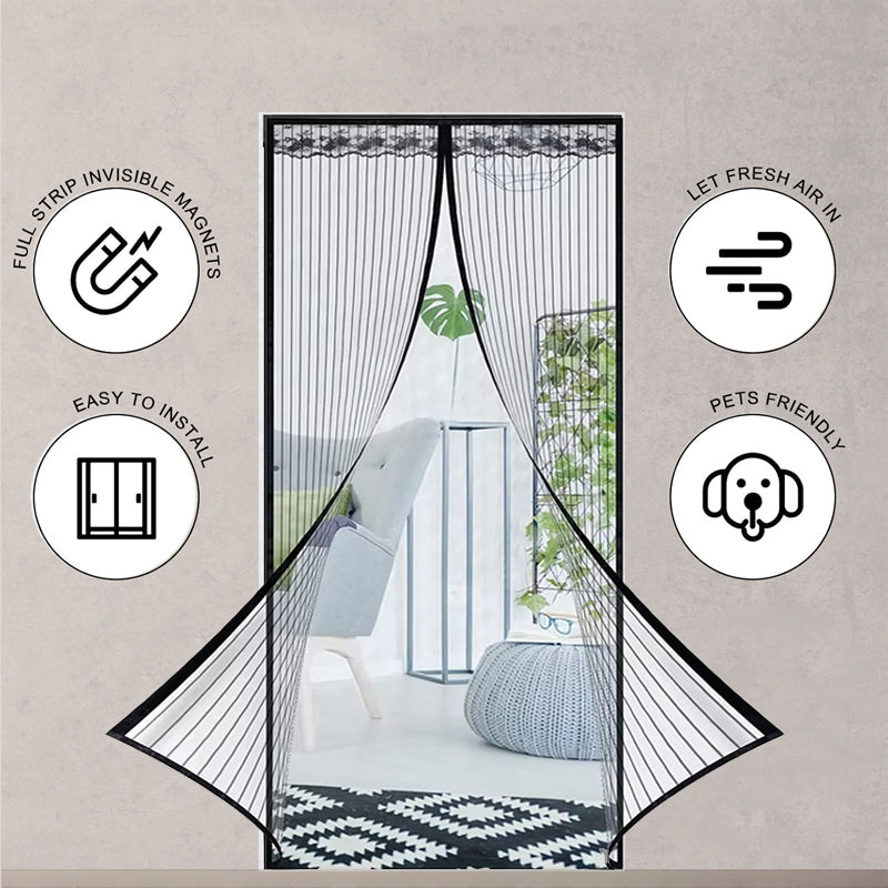 Magic Mesh – magnetisk myggnettgardin til dører om sommere