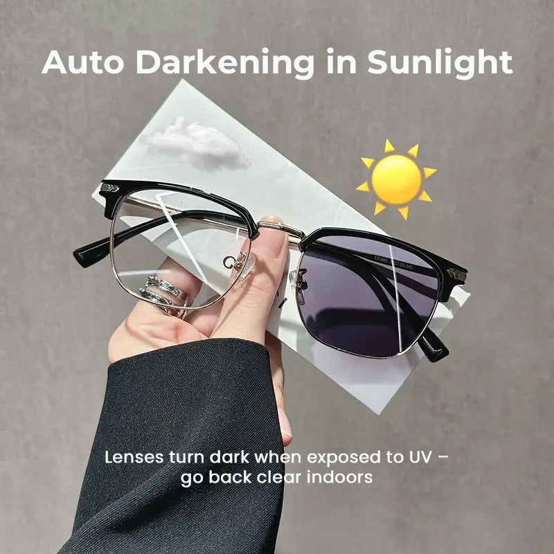 👓Fotokromatiske briller – Automatisk mørklegging, UV400 blålysblokkering
