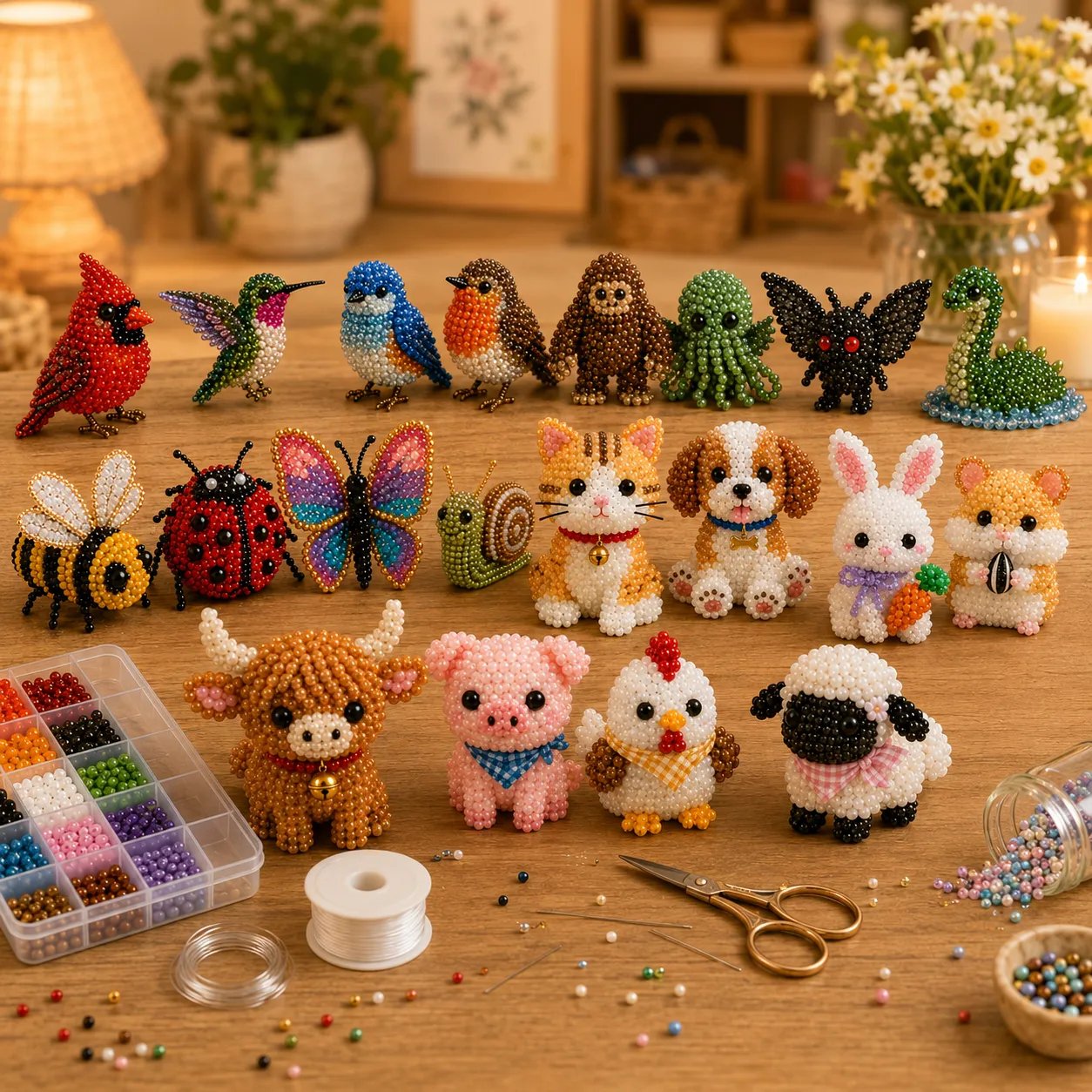 🧵✨ Lite DIY-sett med 3D-perledyr