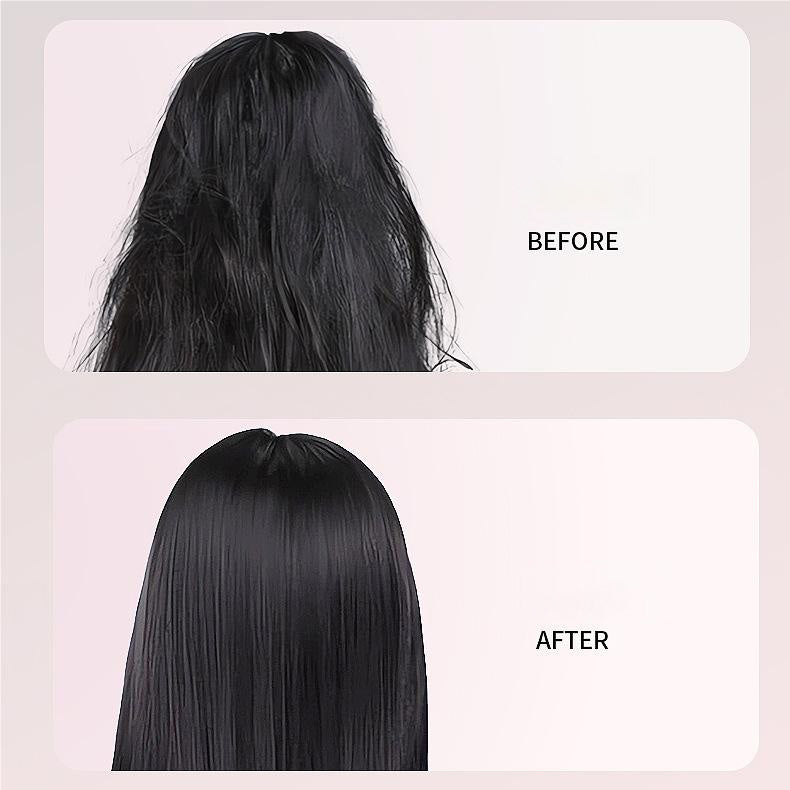 💇‍♀️Bärbar mini-hårplattborste med negativa joner