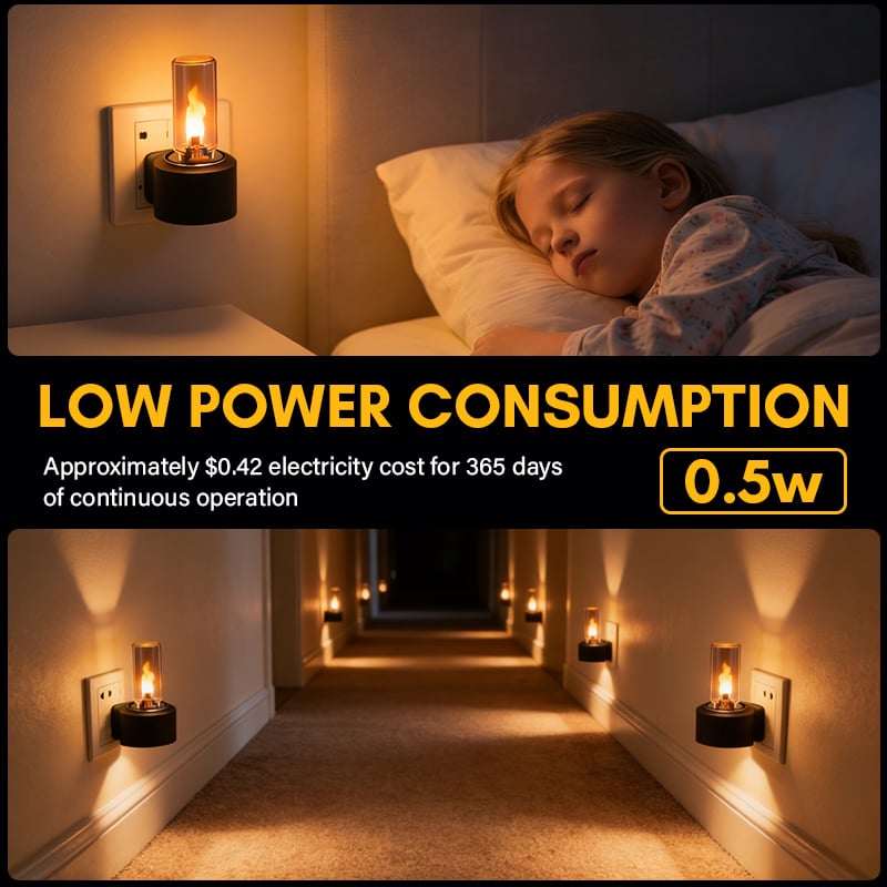 🔥USB-lampe med realistisk flamme