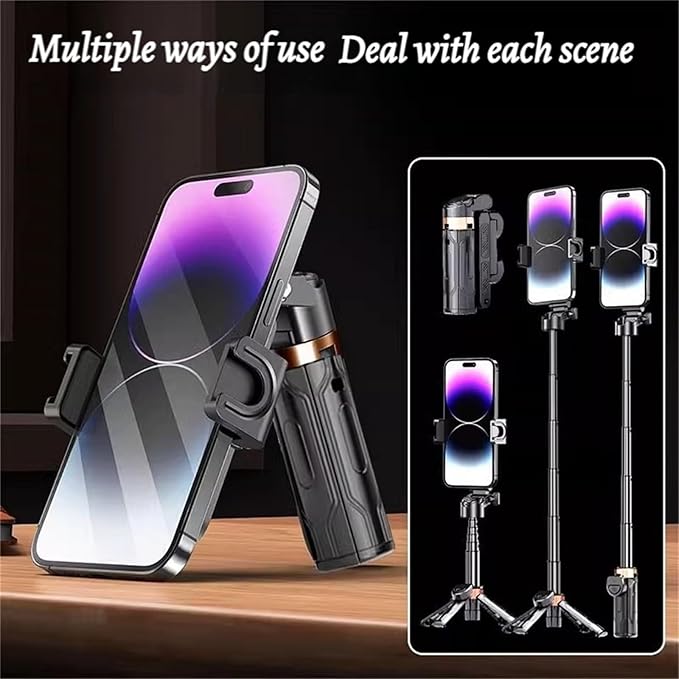 🔥🔥 Limited stock! Summer Gifts Discount -🎁 4-in-1 Multifunctional 360° Rotation  Selfie Stick with  Wireless Detachable Remote Control