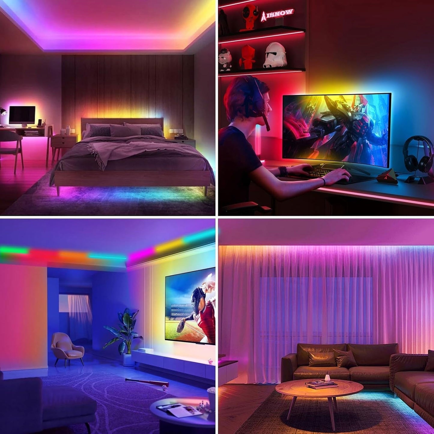 Intelligente RGB neon LED-lysstrimler