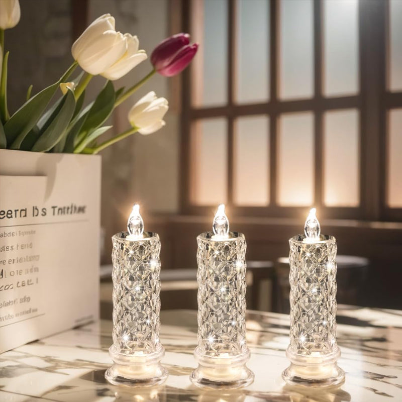 ✨ Crystal Rose Candle Light - romantisk glød uten rot