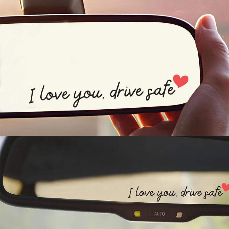 Speilklistremerker «I Love You Drive Safe» / Klistremerker til speilet «I Love You Drive Safe