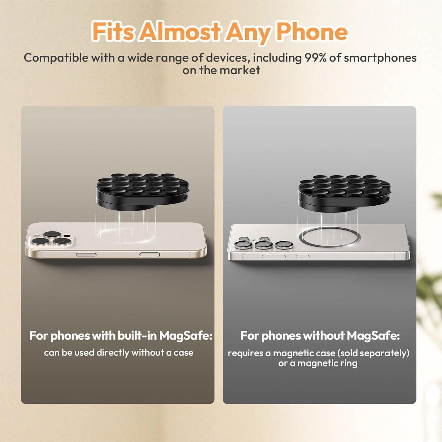 🔥 3-i-1 magnetisk telefonholder med sugekopp