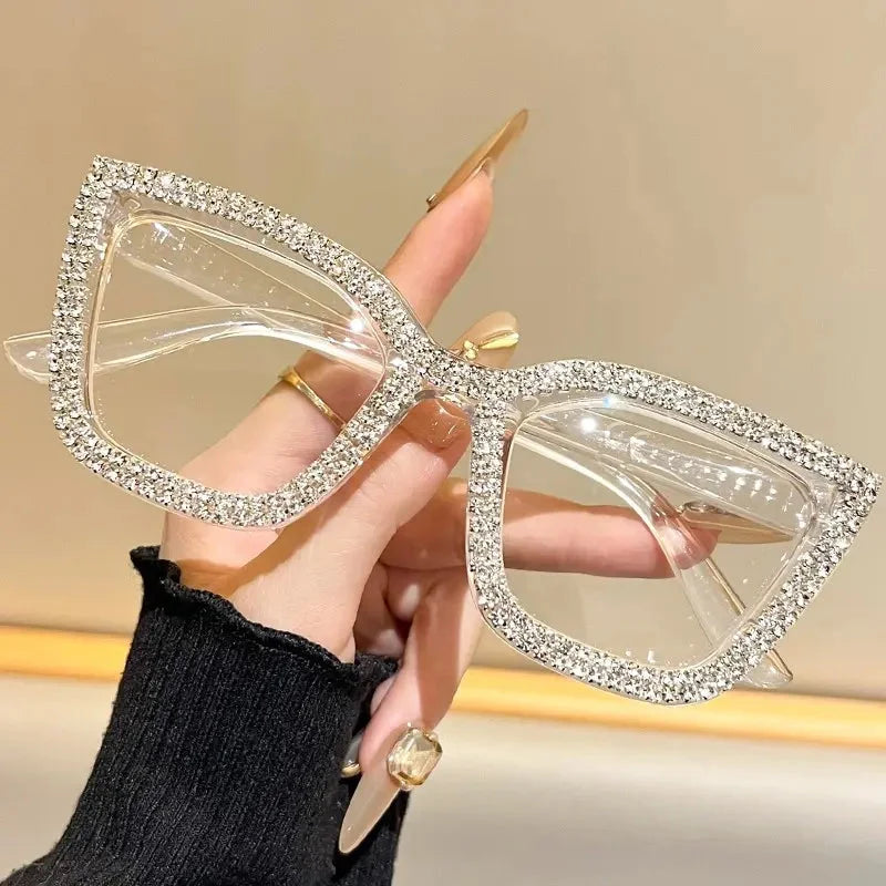 Cat-eye reading glasses with blue light protecti