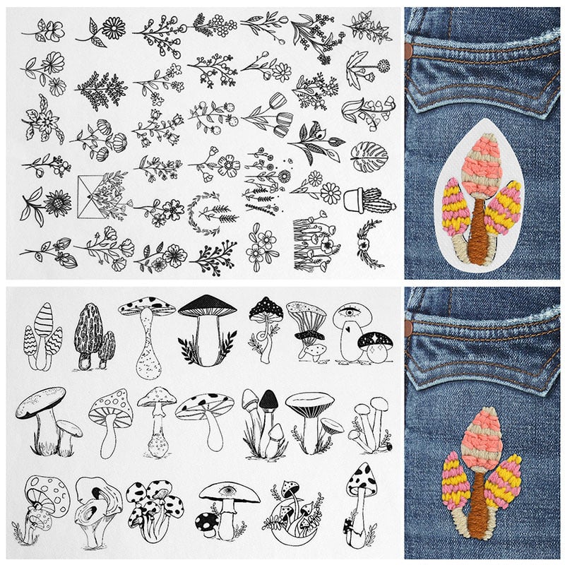 🌸Blomster Blomstermønstre Broderimønstre – Stick & Stitch for nybegynnere