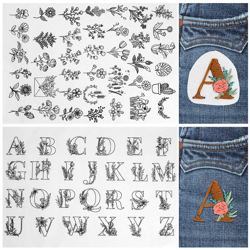🌸Blomster Blomstermønstre Broderimønstre – Stick & Stitch for nybegynnere