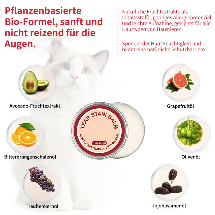 👀✨PET-krem og børstesett for beskyttelse mot tåreflekker 🐱🐶 for hunder og katter