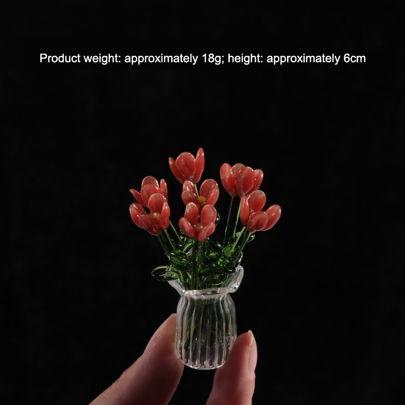 Blomsterpynt i glass
