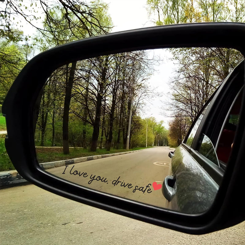Speilklistremerker «I Love You Drive Safe» / Klistremerker til speilet «I Love You Drive Safe