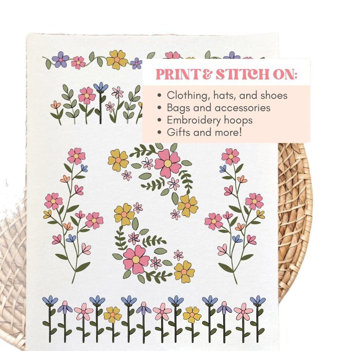🌸Blomster Blomstermønstre Broderimønstre – Stick & Stitch for nybegynnere
